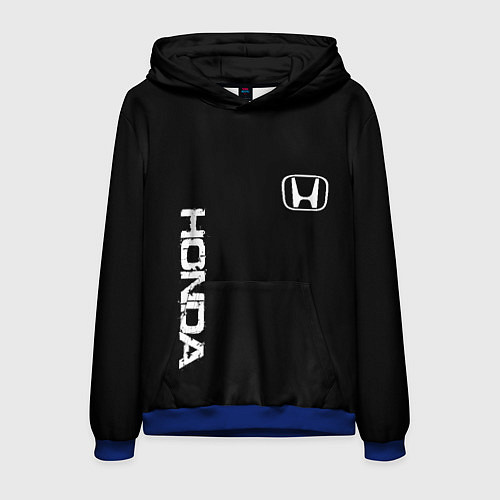 Мужская толстовка Honda white logo auto / 3D-Синий – фото 1