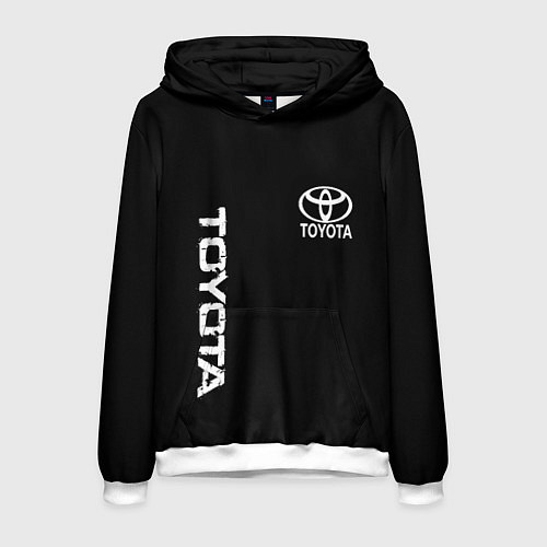 Мужская толстовка Toyota logo white steel / 3D-Белый – фото 1