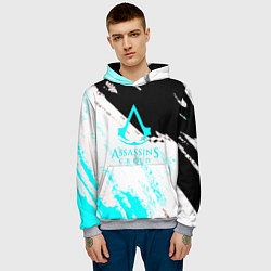 Толстовка-худи мужская Assassins Creed краски текстура, цвет: 3D-меланж — фото 2