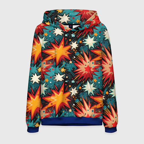 Мужская толстовка Граффити звёзды и космос / 3D-Синий – фото 1