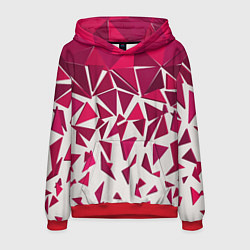 Толстовка-худи мужская Яркий абстрактный узор для спорта, цвет: 3D-красный
