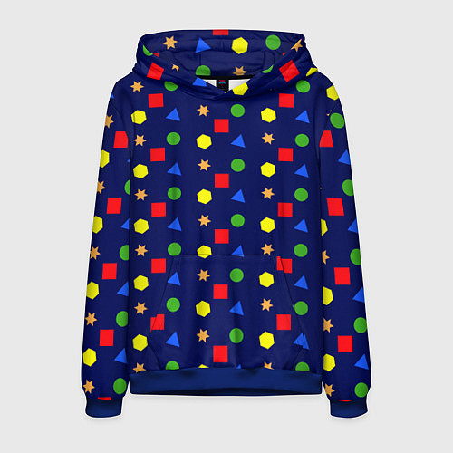 Мужская толстовка Разные фигурки / 3D-Синий – фото 1