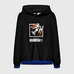 Толстовка-худи мужская Rainbow six action game, цвет: 3D-синий