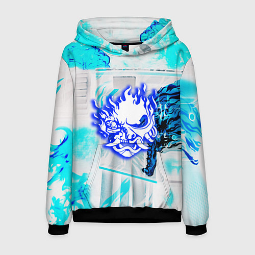 Мужская толстовка Samurai logo howl / 3D-Черный – фото 1