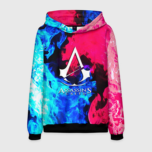 Мужская толстовка Assassins Creed fight fire / 3D-Черный – фото 1