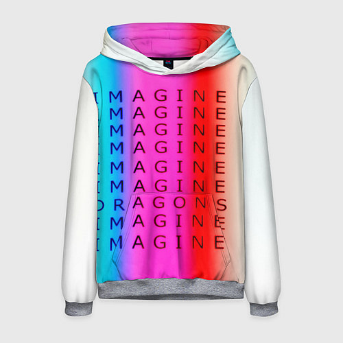 Мужская толстовка Imagine Dragons neon rock / 3D-Меланж – фото 1