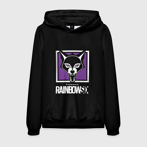 Мужская толстовка Rainbow six logo ubisoft / 3D-Черный – фото 1