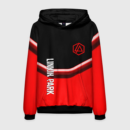 Мужская толстовка Linkin park geometry line steel / 3D-Черный – фото 1