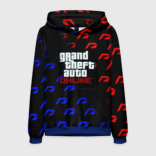 Мужская толстовка NFS x GTA pattern / 3D-Синий – фото 1