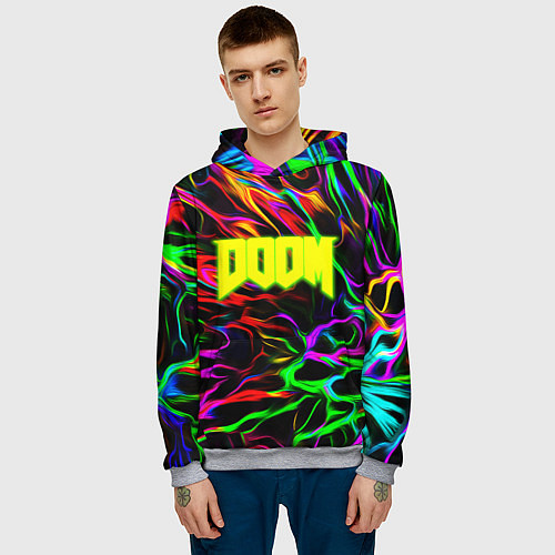 Мужская толстовка Doom optical colors / 3D-Меланж – фото 3