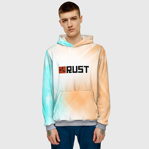 Мужская толстовка RUST gradient / 3D-Меланж – фото 3