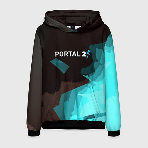 Мужская толстовка Portal abstraction game valve / 3D-Черный – фото 1