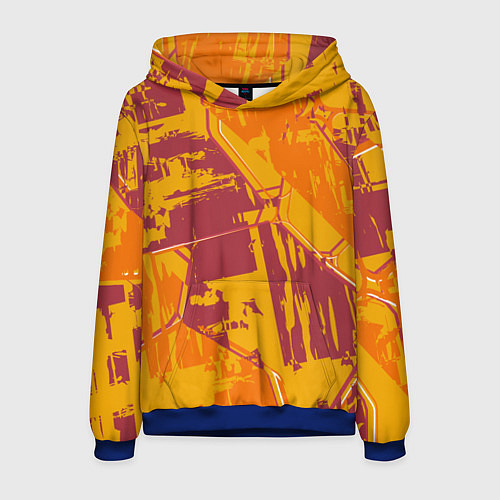 Мужская толстовка Яркий абстрактный паттерн для спорта / 3D-Синий – фото 1