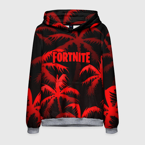 Мужская толстовка Fortnite tropic red / 3D-Меланж – фото 1