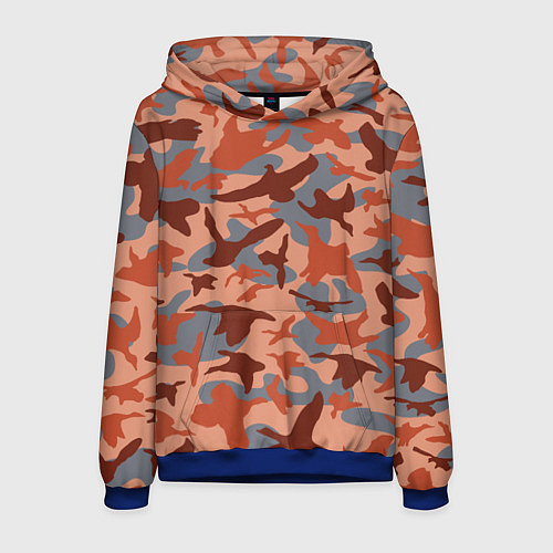 Мужская толстовка Камуфляж птицы / 3D-Синий – фото 1