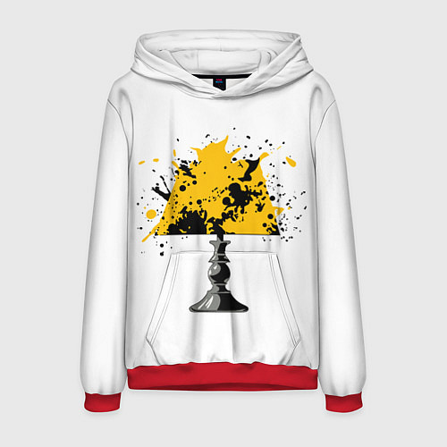 Мужская толстовка Распад желтой лампы / 3D-Красный – фото 1