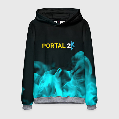 Мужская толстовка Portal fire blue / 3D-Меланж – фото 1