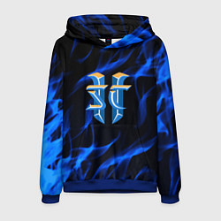 Толстовка-худи мужская Starcraft flame strategy, цвет: 3D-синий
