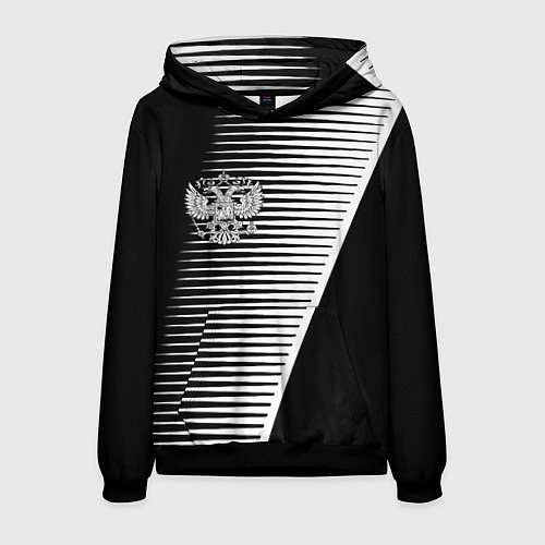 Мужская толстовка Герб текстура геомтерия / 3D-Черный – фото 1