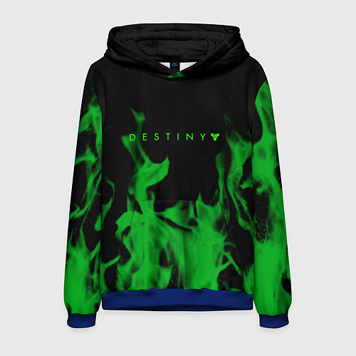 Мужская толстовка Destiny fire green / 3D-Синий – фото 1