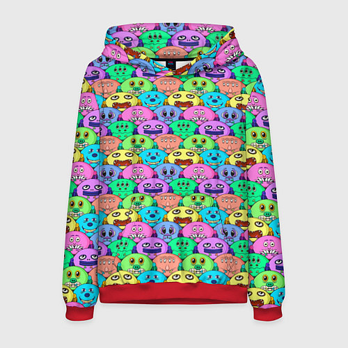 Мужская толстовка Мультяшные персонажи монстрики / 3D-Красный – фото 1