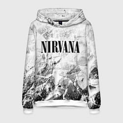 Толстовка-худи мужская Nirvana white graphite, цвет: 3D-белый