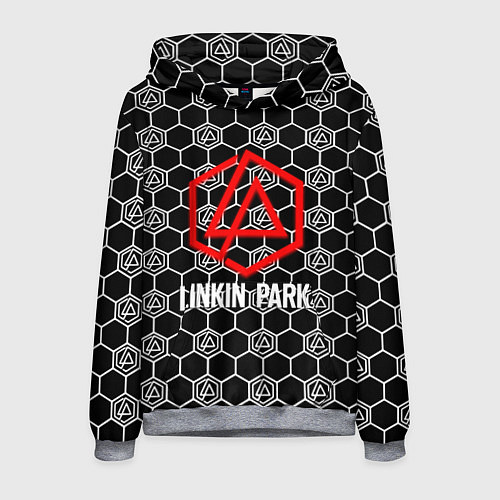 Мужская толстовка Linkin park logo pattern / 3D-Меланж – фото 1