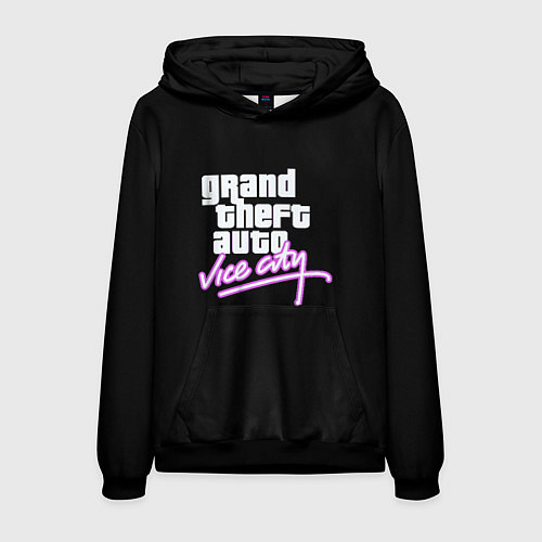 Мужская толстовка GTA vice city logo / 3D-Черный – фото 1