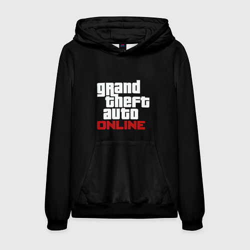 Мужская толстовка GTA online logo / 3D-Черный – фото 1