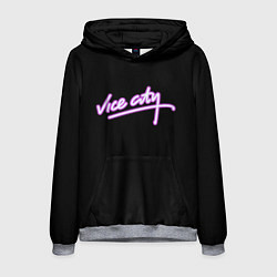 Толстовка-худи мужская Vice city logo neon, цвет: 3D-меланж