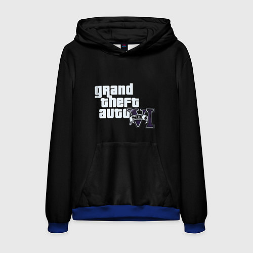Мужская толстовка GTA 6 logo vice city / 3D-Синий – фото 1
