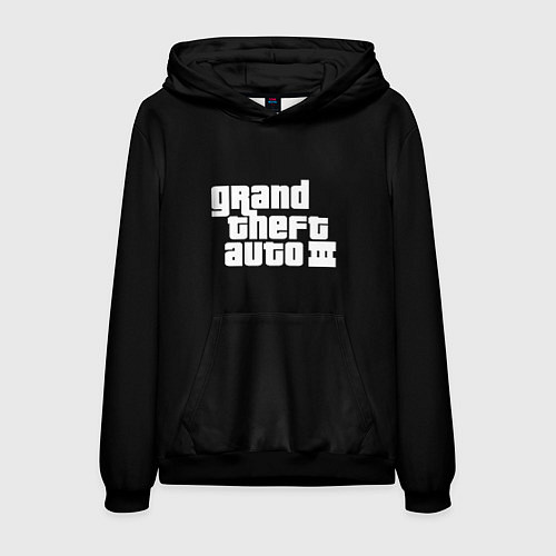 Мужская толстовка GTA3 logo / 3D-Черный – фото 1