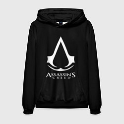 Толстовка-худи мужская Assassins Creed logo game, цвет: 3D-черный