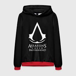 Толстовка-худи мужская Assassins Creed brotherhood, цвет: 3D-красный