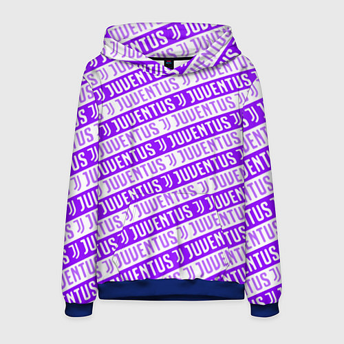Мужская толстовка Juventus pattern / 3D-Синий – фото 1