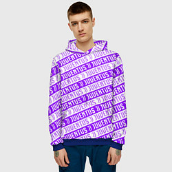 Толстовка-худи мужская Juventus pattern, цвет: 3D-синий — фото 2