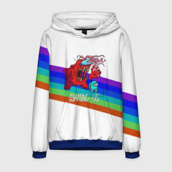 Толстовка-худи мужская Among us colors line монстр, цвет: 3D-синий