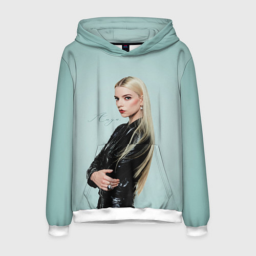 Мужская толстовка Anya Taylor - Joy - actress / 3D-Белый – фото 1