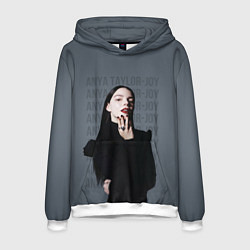 Толстовка-худи мужская Actress - Anya Taylor Joy, цвет: 3D-белый