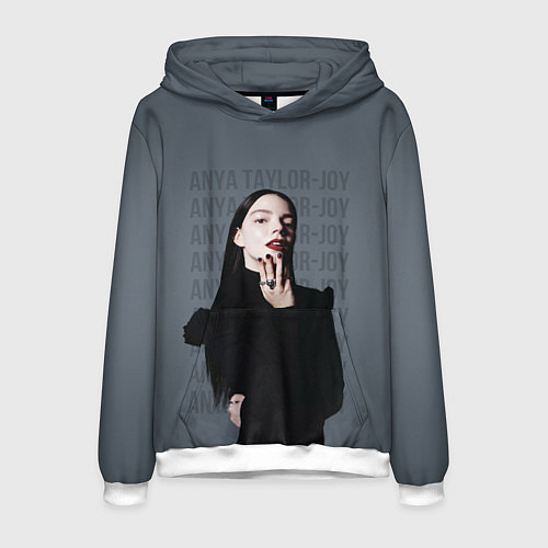 Мужская толстовка Actress - Anya Taylor Joy / 3D-Белый – фото 1
