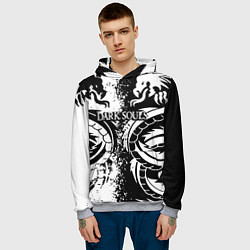 Толстовка-худи мужская Darksouls rpg dragon, цвет: 3D-меланж — фото 2