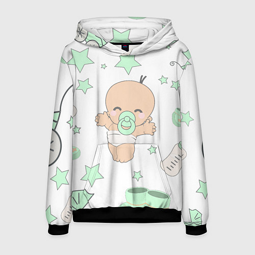 Мужская толстовка Малыш / 3D-Черный – фото 1