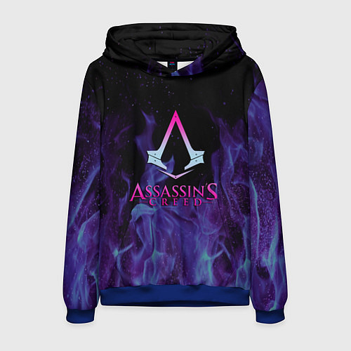 Мужская толстовка Assassins Creed flame / 3D-Синий – фото 1