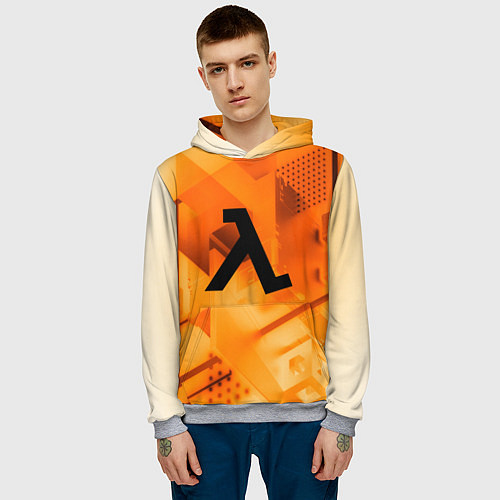 Мужская толстовка Half life rusty steel / 3D-Меланж – фото 3