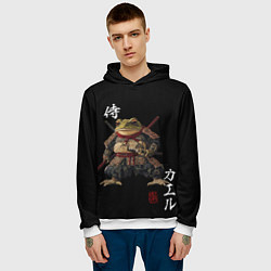 Толстовка-худи мужская Жаба войн, цвет: 3D-белый — фото 2