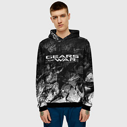 Толстовка-худи мужская Gears of War black graphite, цвет: 3D-черный — фото 2