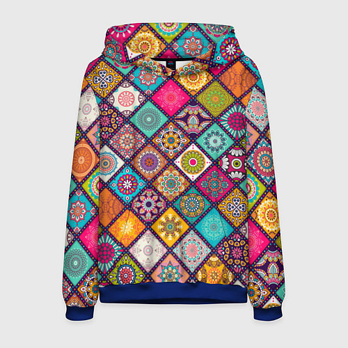 Мужская толстовка Этника стайл / 3D-Синий – фото 1