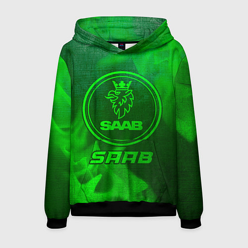 Мужская толстовка Saab - green gradient / 3D-Черный – фото 1