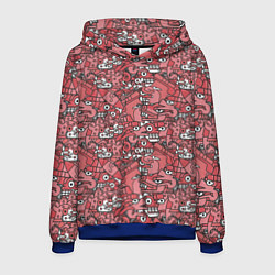 Толстовка-худи мужская Ацтеки и звери, цвет: 3D-синий