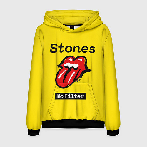 Мужская толстовка Stones no filter / 3D-Черный – фото 1